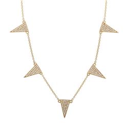 14KT Yellow Gold Diamond Necklace -# 7895-1