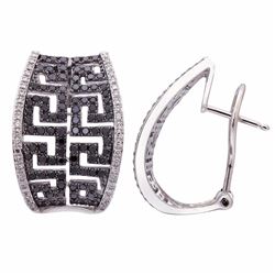 14KT White Gold Diamond Earrings -# 6111-1