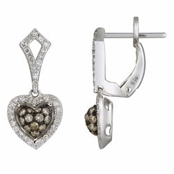 14KT White Gold Diamond Earrings -# 6105-1