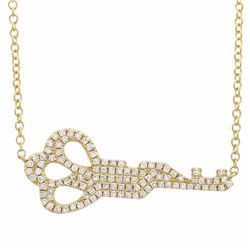 14KT Yellow Gold Diamond Necklace -# 8085