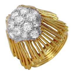 18KT Yellow Gold Pave Diamond  Ring -# 43