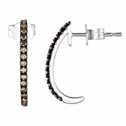 14KT White Gold Diamond Earrings -# 6378-1