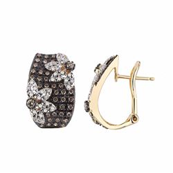 14KT  Gold Diamond Earrings -# 6113-1