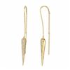 Image 1 : 14KT Yellow Gold Diamond Earrings -# 8050