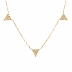 14KT Yellow Gold Diamond Necklace -# 8006-1