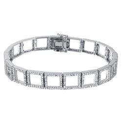 18KT White Gold Ladies Diamond Bracelet -# 10485