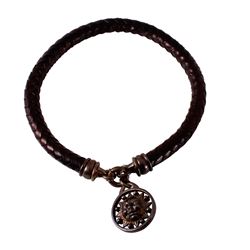 Kieselstein Sterling Silver Leather Cord  Necklace -# 424