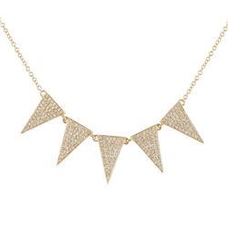 14KT Yellow Gold Diamond Necklace -# 8068