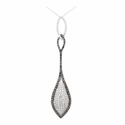 14KT White Gold Diamond Pendant With Chain -# 5933-1