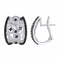 14KT White Gold Diamond Earrings -# 5897