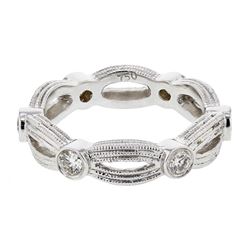 18KT White Gold Ladies Diamond Ring -# 9382