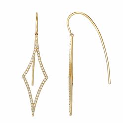 14KT Yellow Gold Diamond Earrings -# 8046