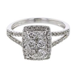 14KT White Gold Ladies Diamond Ring -# 9613