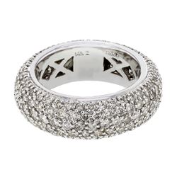 18KT White Gold Ladies Diamond Wedding Band -# 10296