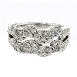 14KT White Gold Ladies Diamond Ring -# 9080