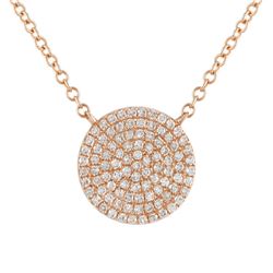 14KT Rose Gold Diamond Necklace -# 7708