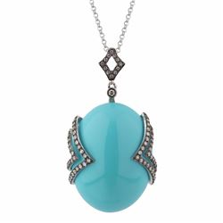 14KT  Gold Gemstone Pendant With Chain -# 6228-1