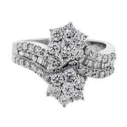 18KT White Gold Ladies Diamond Ring -# 10110
