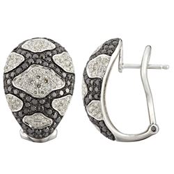 14KT White Gold Diamond Earrings -# 6017-1