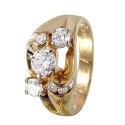 14KT Yellow Gold Diamond Engagement Ring -# 1125
