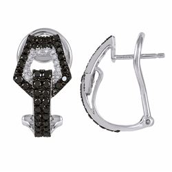 14KT White Gold Diamond Earrings -# 5859