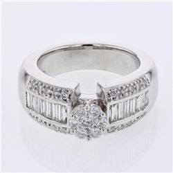 18KT White Gold Ladies Diamond Ladies Ring -# 9828