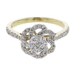 14KT Yellow Gold Ladies Diamond Ring -# 9031