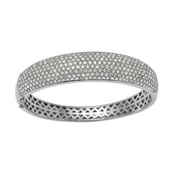 14KT White Gold Ladies Diamond Bangle -# 10494