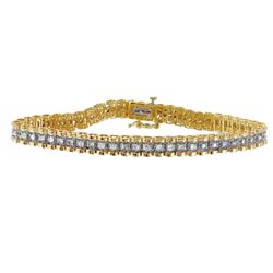 10KT Yellow Gold Diamond Tennis Bracelet -# 1810