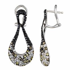 14KT White Gold Gemstone Earrings -# 6285-1