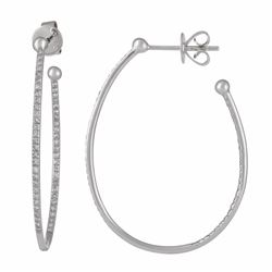 14KT White Gold Diamond Earrings -# 7916