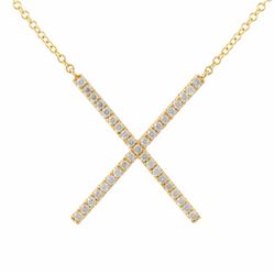 14KT Yellow Gold Diamond Necklace -# 7678