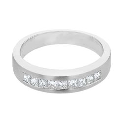 14KT White Gold Mens Diamond Ring -# 9919