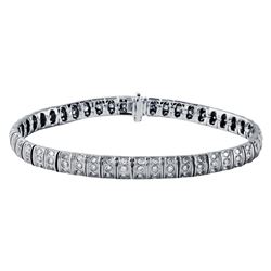 14KT White Gold Diamond Bracelet -# 6506