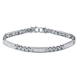 14KT White Gold Ladies Diamond Bracelet -# 10191