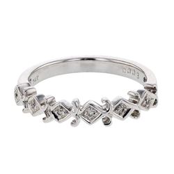 14KT White Gold Ladies Diamond Band Ring -# 8616