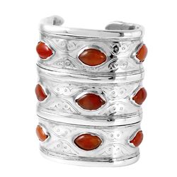 Natural Agate Sterling Silver Cuff Bracelet -# 591