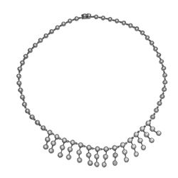 14KT White Gold Ladies Diamond Necklace -# 10587