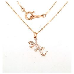 18KT Rose Gold Ladies Diamond Necklace -# 8710