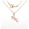 Image 1 : 18KT Rose Gold Ladies Diamond Necklace -# 8710