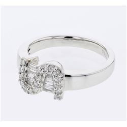 18KT White Gold Ladies Diamond Fashion Ring -# 9183