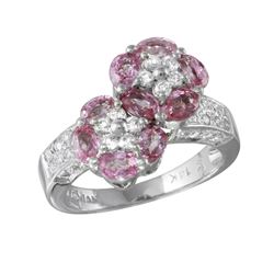 14KT White Gold Sapphire & Diamond Ring -# 1971