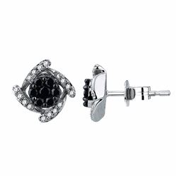 14KT White Gold Diamond Earrings -# 5934-1