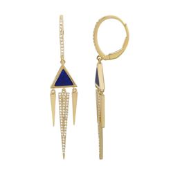 14KT Yellow Gold Gemstone Earrings -# 7786-1