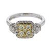 Image 1 : 14KT Two Tone Gold  Ladies Diamond Ring -# 9450