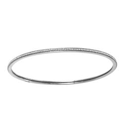 14KT White Gold Diamond Bangle Bracelet -# 6494-1