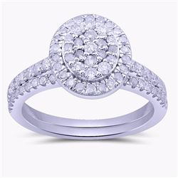 14KT White Gold Ladies Diamond Ring -# 9266