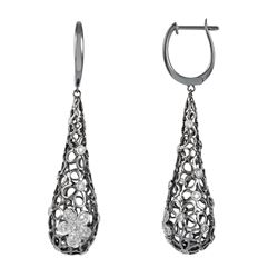 14KT White Gold Diamond Earrings -# 6214-1