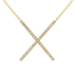 14KT Yellow Gold Diamond Necklace -# 7678-1