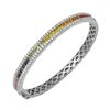 Image 2 : 14KT White Gold Rainbow Sapphire Bangle -# 6465-1